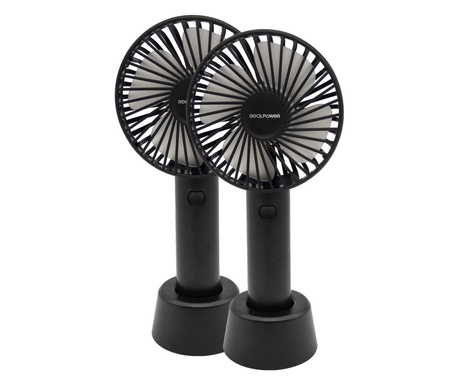 RealPower Ventilator Mobile Fan        schwarz 2 Stück