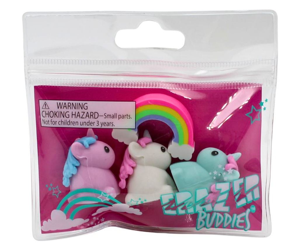 Gyűjthető radír készlet Erazer Buddies egyszarvú - 3