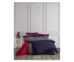 Lenjerie de pat dublu, Story Home, bumbac ranforce 144TC, pentru 2 persoane, 4 piese, Embla Blue Red