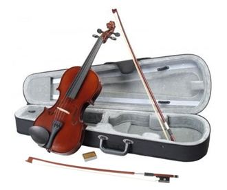 IdeallStore® 4/4 drvena klasična violina, dva gudala, kofer uključen, smeđa