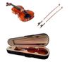 IdeallStore® 4/4 drvena klasična violina, dva gudala, kofer uključen, smeđa