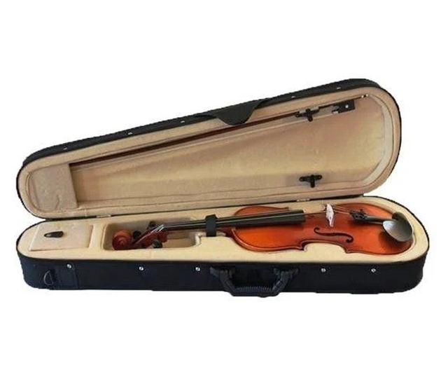 IdeallStore® 4/4 drvena klasična violina, dva gudala, kofer uključen, smeđa