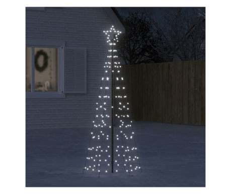 Lumină brad de Crăciun cu țăruși 220 LED-uri, alb rece, 180 cm