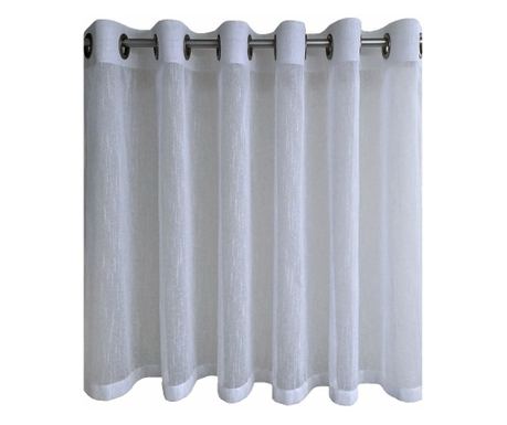 Perdea - Ayca - 01 ekru / inele capse PLATINA (ALEGE LATIME: L 200 CM, ALEGE INALTIME: H 240 cm)