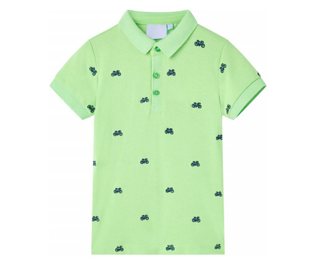 Tricou polo pentru copii, verde neon, 116
