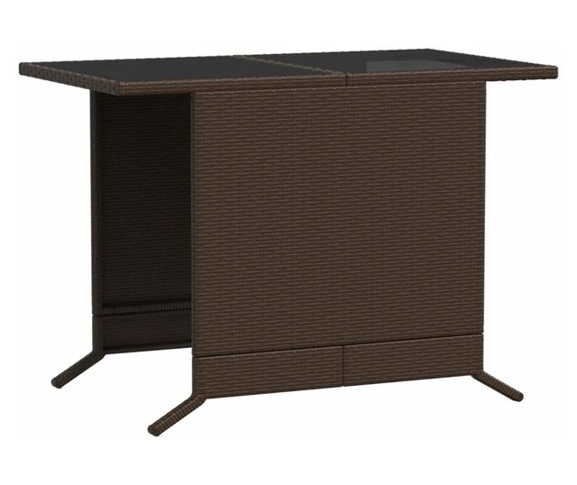 3 részes barna polyrattan bisztrógarnitúra párnákkal