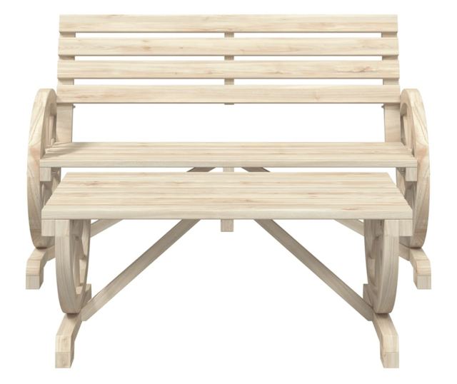 2 részes tömör fenyőfa kerti pihenőgarnitúra