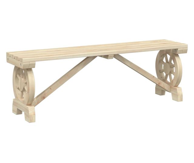 tömör fenyőfa kerti pad 115 cm