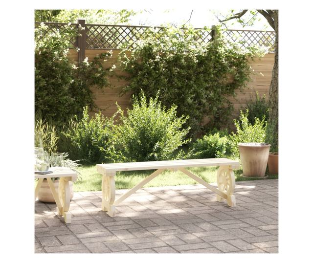 tömör fenyőfa kerti pad 115 cm