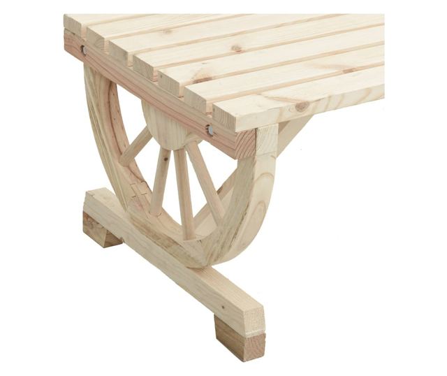 tömör fenyőfa kerti asztal 115 x 55 x 65 cm