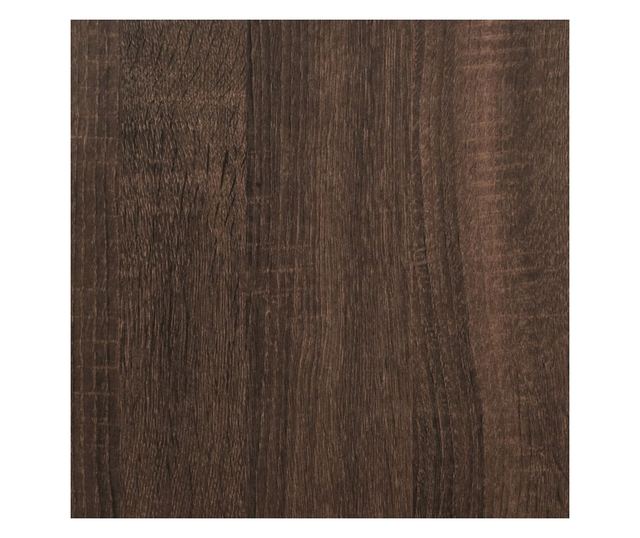 barna tölgy színű szerelt fa keskeny tárolókocsi 48x13x68 cm