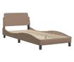 Легло с матрак, капучино, 90x200 см, изкуствена кожа