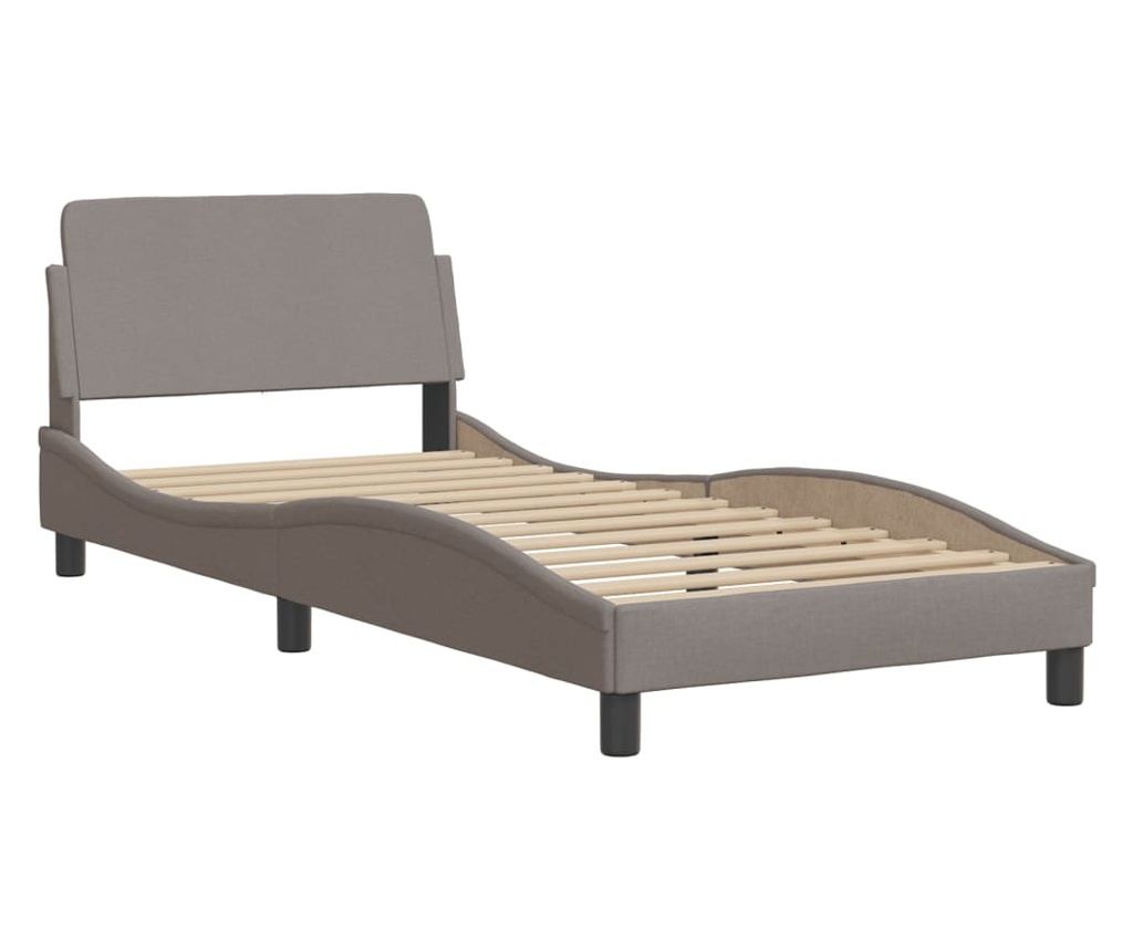 Postel s matrací Dover taupe 90 x 190 cm textil - 4