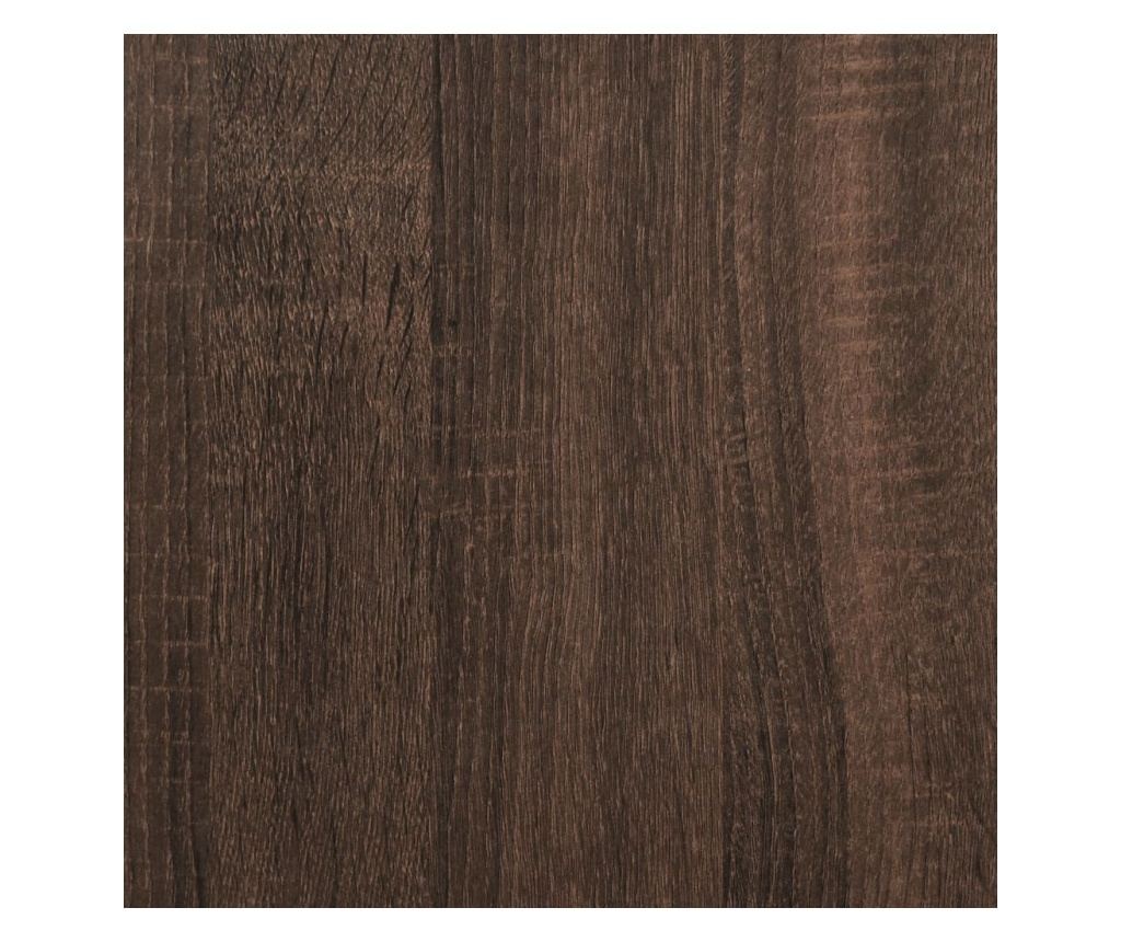 barna tölgy színű szerelt fa kandallóburkolat 90 x 30 x 90 cm - 8