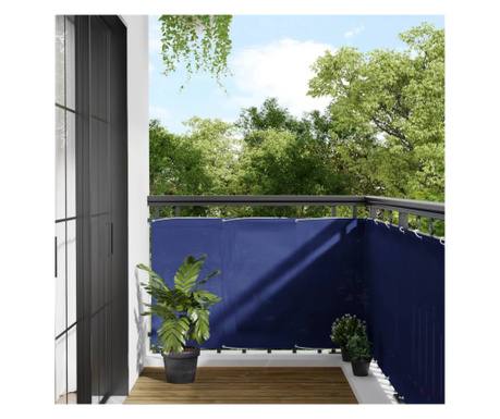 Paravan de balcon, albastru, 90x1000 cm, 100% poliester oxford