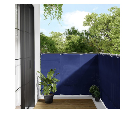 Paravan de balcon, albastru, 120x800 cm, 100% poliester oxford