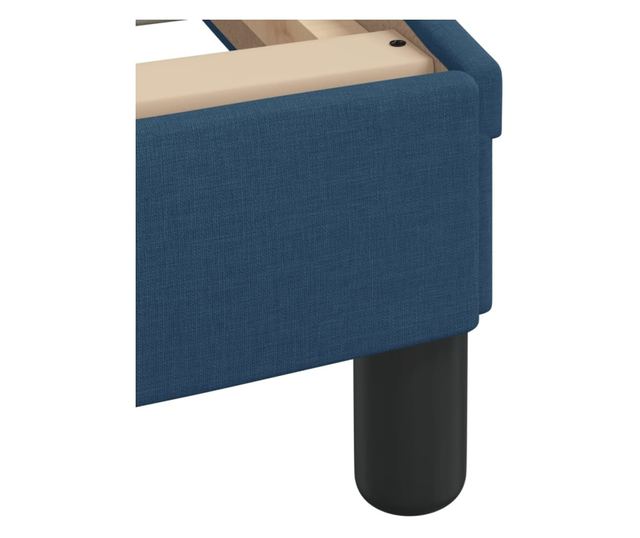 kék szövet ágykeret fejtámlával matrac nélkül 90x200 cm