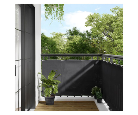 Paravan de balcon, antracit, 90x1000 cm, 100% poliester oxford