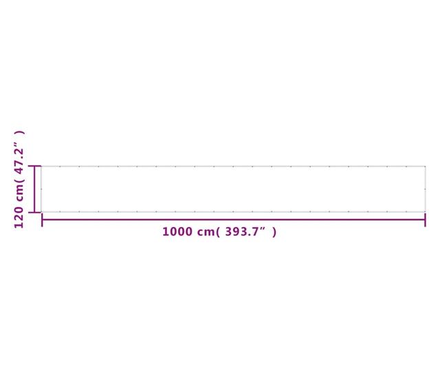 homokszínű 100% oxford poliészter erkélyparaván 120 x 1000 cm