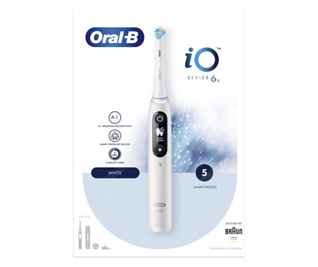 Braun Oral-B iO6S elektromos fogkefe fehér (4210201438069)