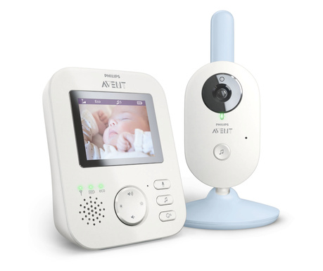 Philips AVENT Baby monitor SCD835/26 videós babafigyelő 300 M FHSS Kék, Fehér