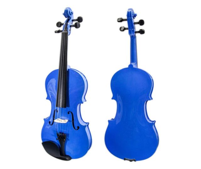 IdeallStore® drvena klasična violina, veličina 4/4, dva gudala, kofer od tkanine