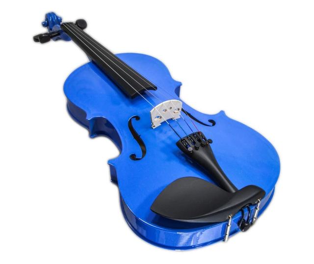IdeallStore® drvena klasična violina, veličina 4/4, dva gudala, kofer od tkanine