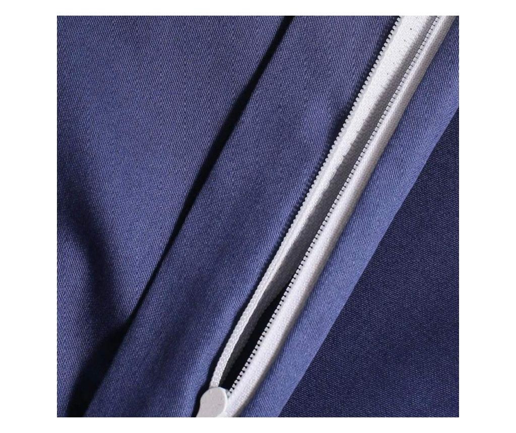 Komplet posteljnine z rjuho Satin Simply Dark Blue 140x200 - 2
