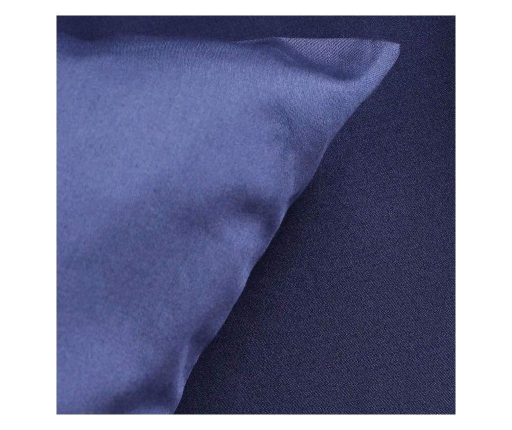 Komplet posteljnine z rjuho Satin Simply Dark Blue 140x200 - 3
