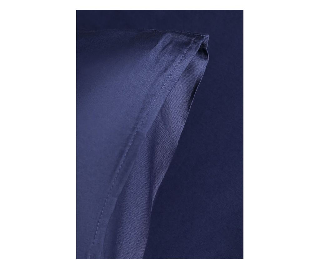 Komplet posteljnine z rjuho Satin Simply Dark Blue 140x200 - 4