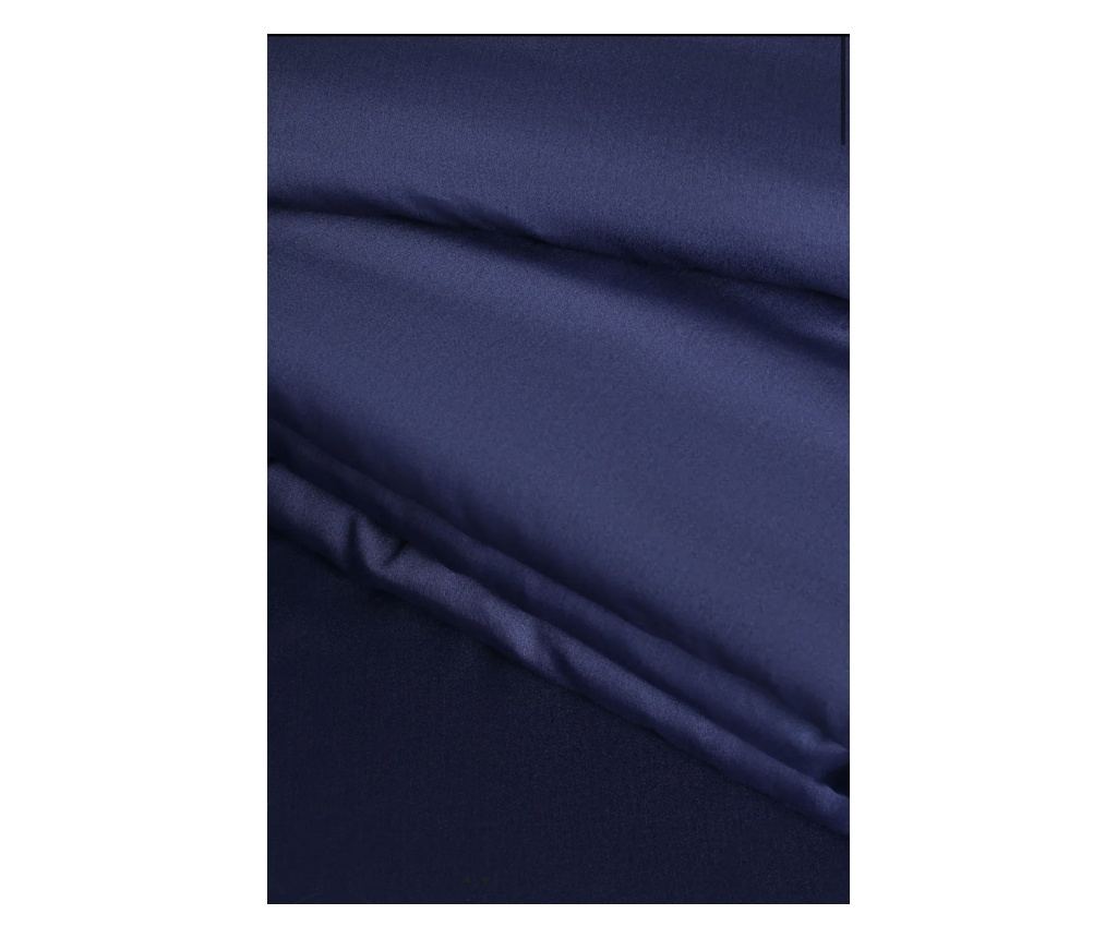 Komplet posteljnine z rjuho Satin Simply Dark Blue 140x200 - 5