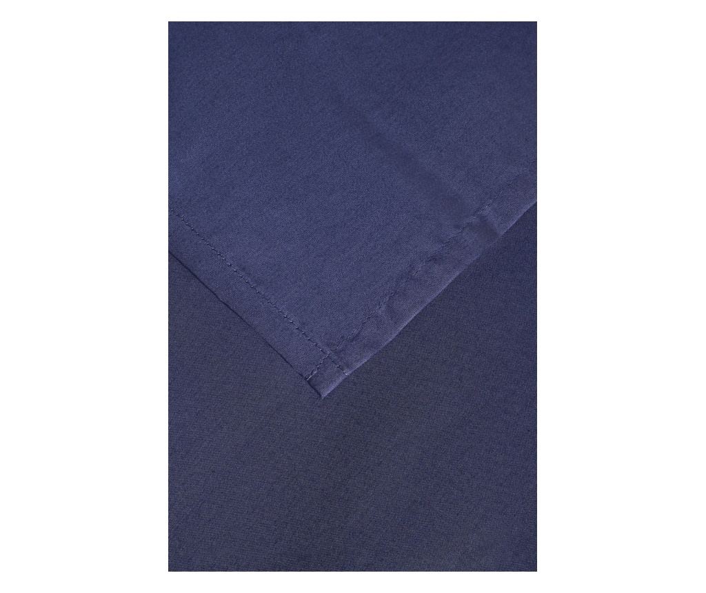 Komplet posteljnine z rjuho Satin Simply Dark Blue 140x200 - 6