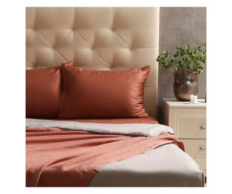 Set lenjerie de pat Satin Simply Copper 200x200 