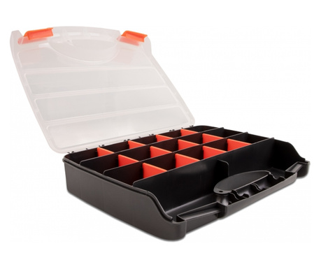 DELOCK Sortimentsbox mit 17 Fächern orange / schwarz