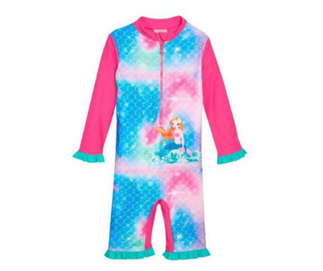 Costum de baie, Playshoes, Mermaid, cu filtru UV, cu maneca lunga, fete, roz, 74-80