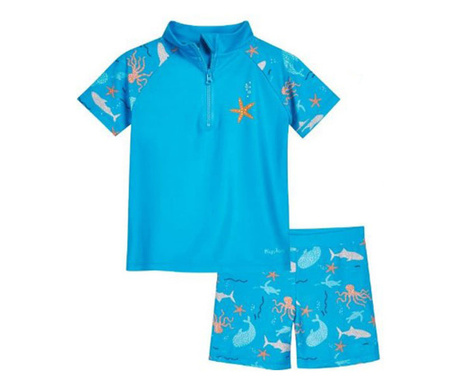 Costum de baie cu filtru UV, Playshoes, Sea Animals, Baieti, albastru, 110-116 110-116 CM