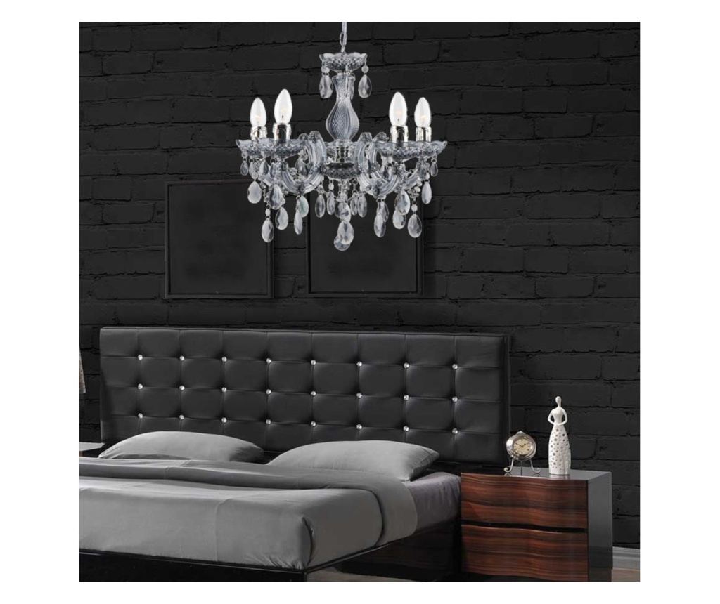 Agora Lighting, TERESA, Lustr, 5 x E14, Kouřové, Průměr: 44 cm - 2