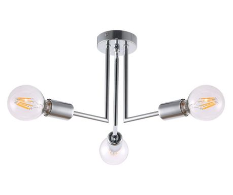 Agora Lighting, PIPES, Φωτιστικό οροφής, 3 x E27, Χρώμιο, Dia: 49cm