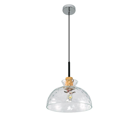 Lampa Bjorn, design scandinav, diametru 27 cm, abajur transparent