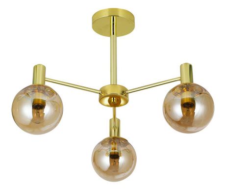 Agora Lighting, NICOLA, Lustr, 3 x E27, Zlatá, Průměr: 57cm