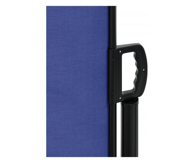 kék behúzható oldalsó napellenző 160 x 600 cm