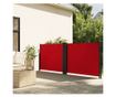 piros behúzható oldalsó napellenző 100 x 1000 cm