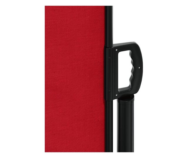 piros behúzható oldalsó napellenző 160 x 600 cm