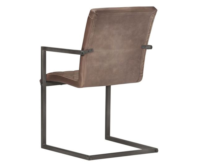 Konzolne jedilniške stole 4 kosi rjavo pravo usnje