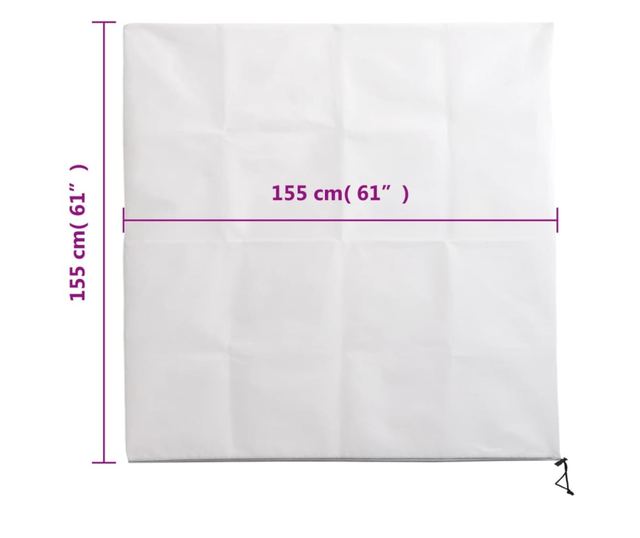 2 db növényvédő huzat cipzárral 70 g/m² 1,55x1,55 m