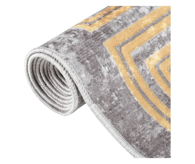 szürke-arany mosható csúszásgátló szőnyeg 150 x 230 cm