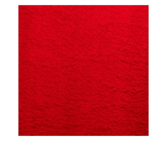 HUARTE piros rövid szálú puha és mosható szőnyeg 160 x 160 cm