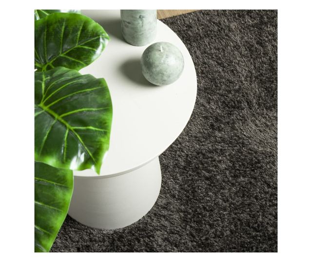 ISTAN antracitszürke hosszú szálú fényes szőnyeg 120 x 170 cm