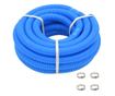 kék medencetömlő szorítóbilincsekkel 38 mm 12 m thumbnail 1