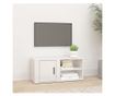 TV Stand, High Gloss White, 80x31.5x36 cm, Processed Wood